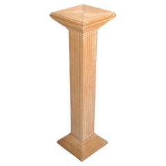 Columna de pedestal de caña estilo vintage McGuire Bohemian Chic Mediterráneo