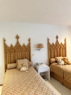 Vintage McGuire Twin Bamboo and Rawhide Headboards – A Pair