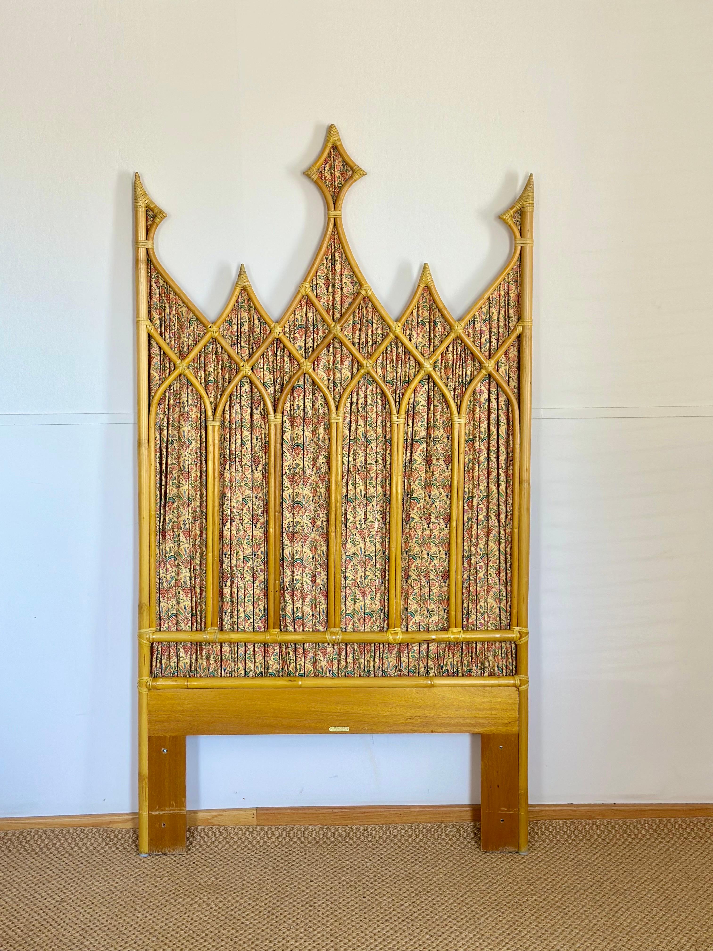 Américain Vintage McGuire Twin Headboards Bamboo and Rawhide Headboards - A Pair en vente