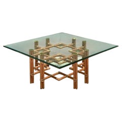 Vintage McGuire Wrapped Rattan Coffee Table