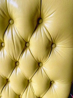 Vintage McKinley Line Green Leather Swivel Chair