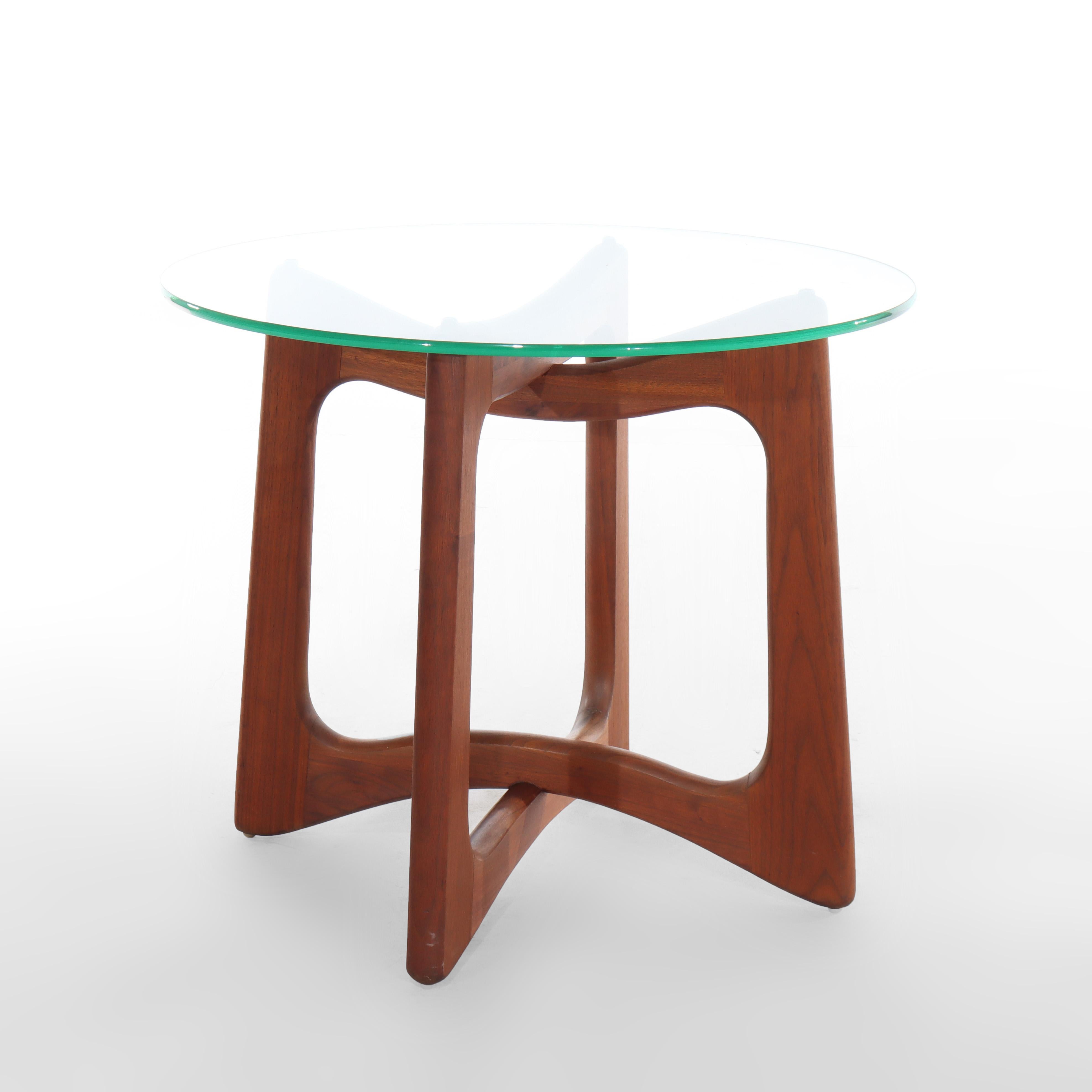 Table d'appoint vintage MCM Adrian Pearsall en teck et verre C1960 en vente 4