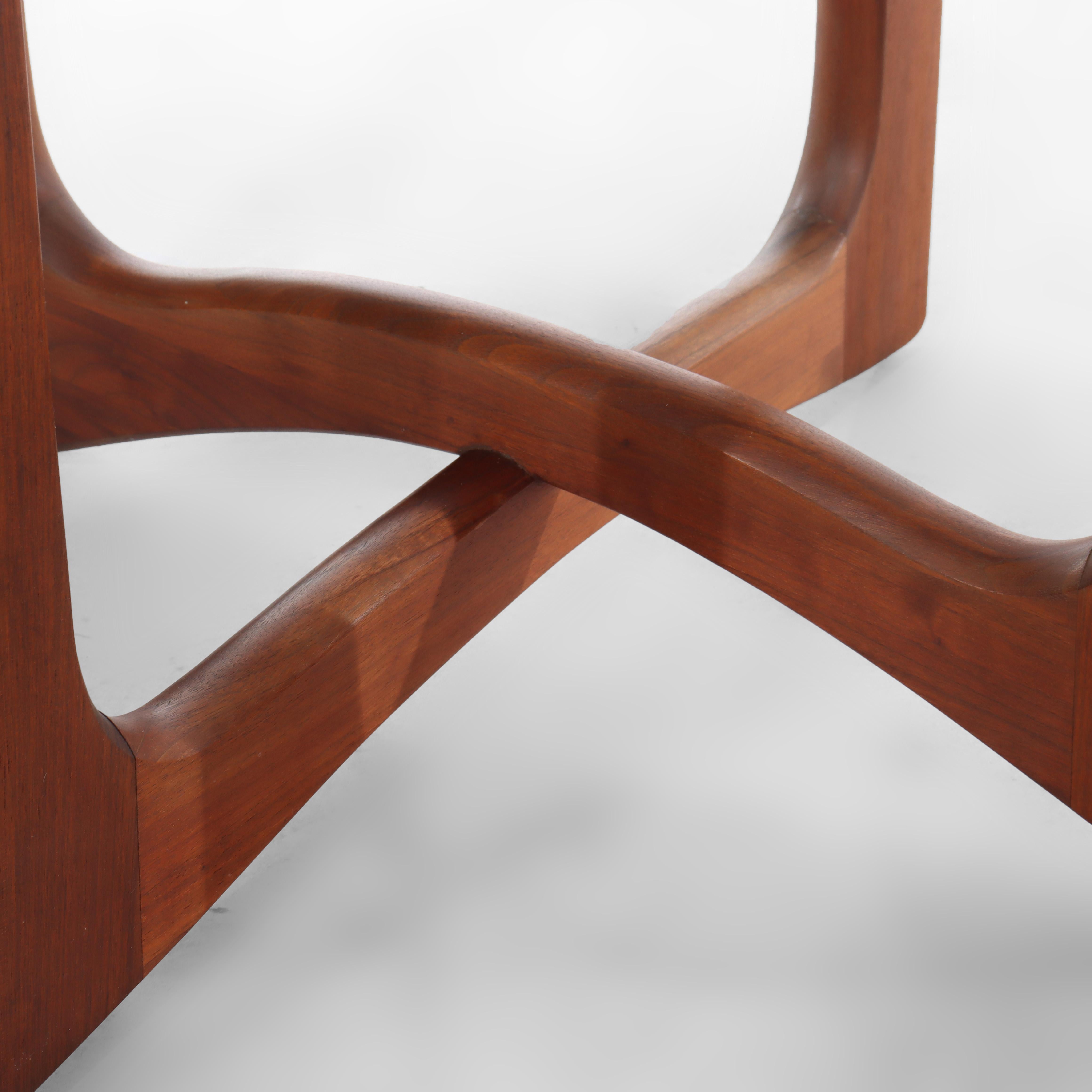 Table d'appoint vintage MCM Adrian Pearsall en teck et verre C1960 en vente 5