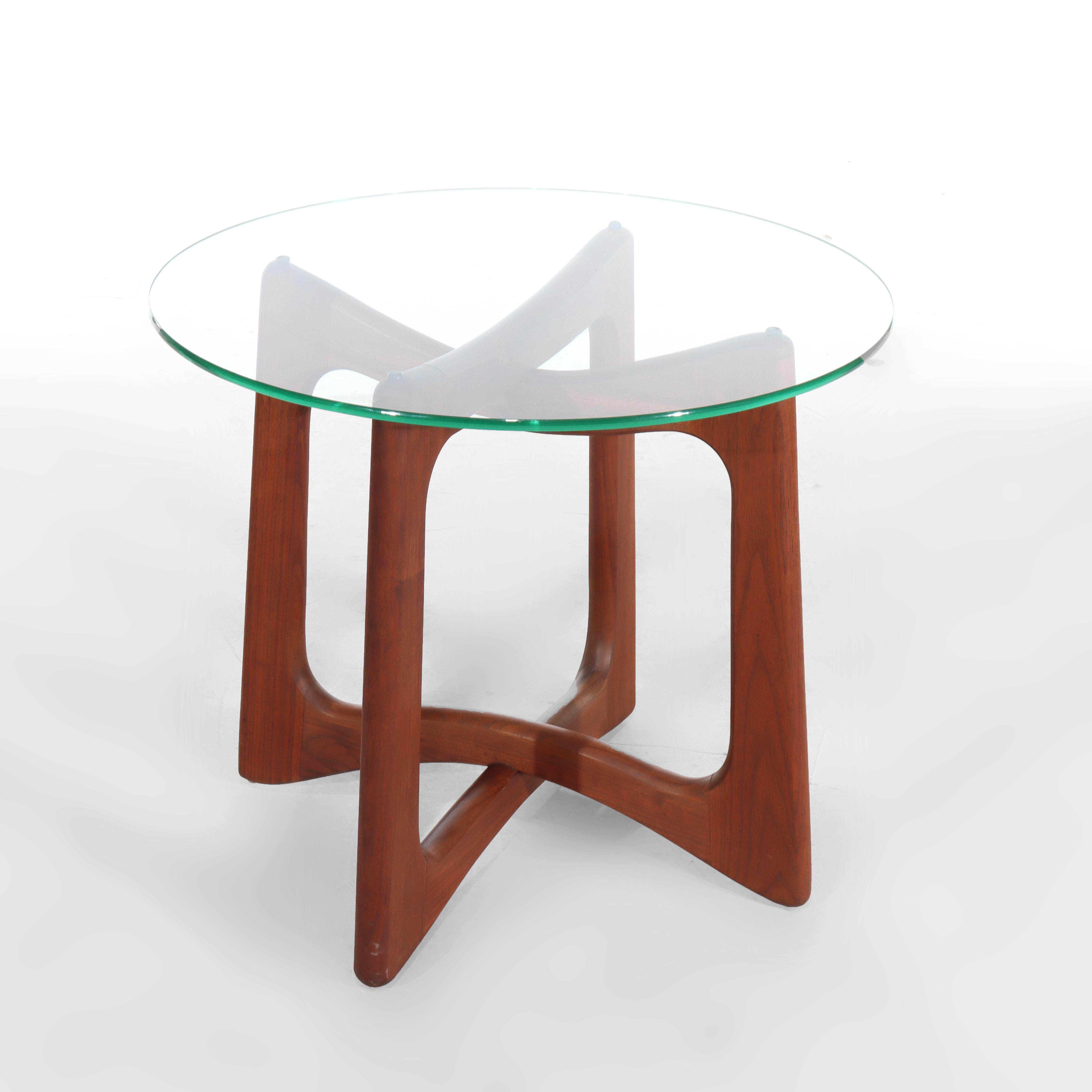 Table d'appoint vintage MCM Adrian Pearsall en teck et verre C1960

Mesures - 21