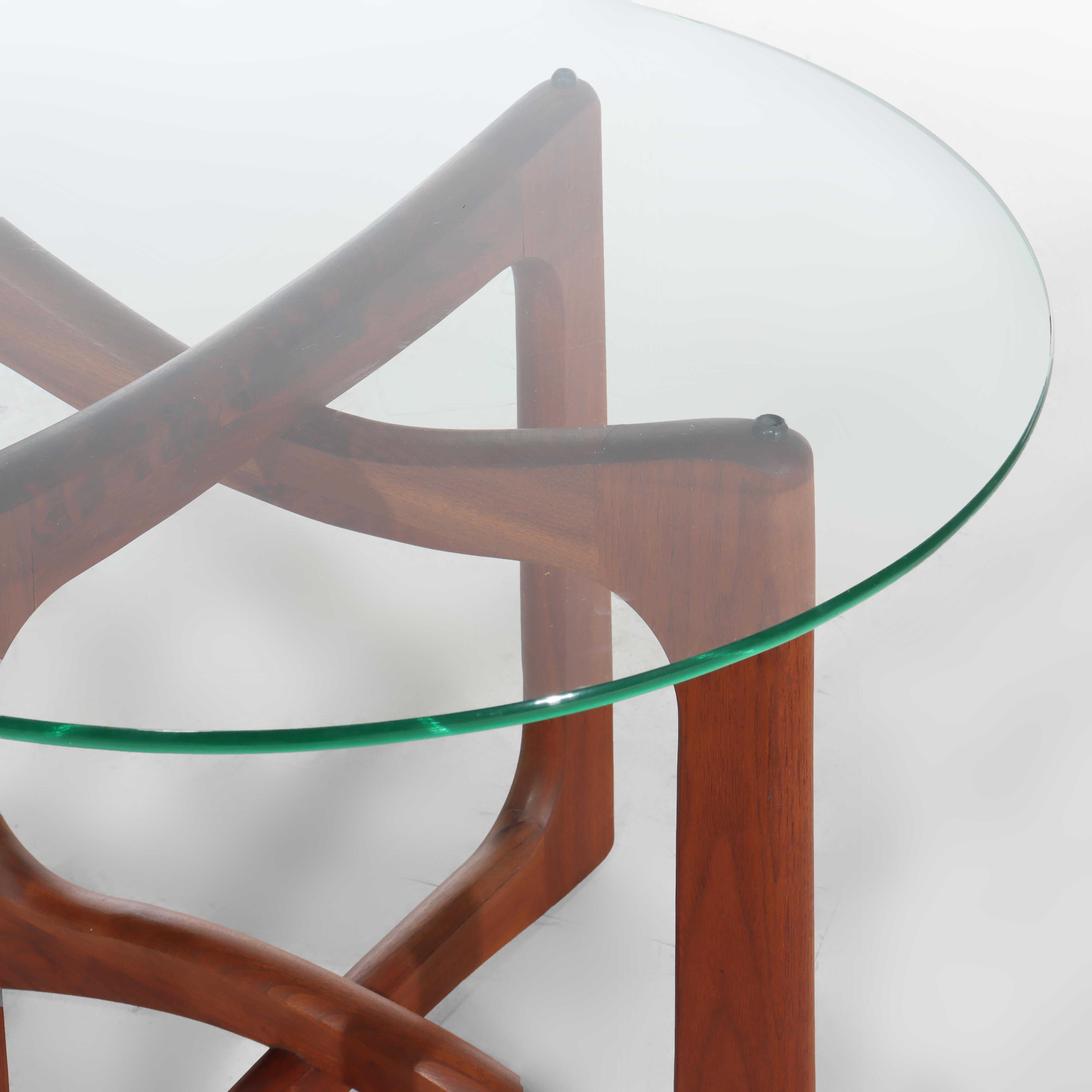 Mid-Century Modern Table d'appoint vintage MCM Adrian Pearsall en teck et verre C1960 en vente