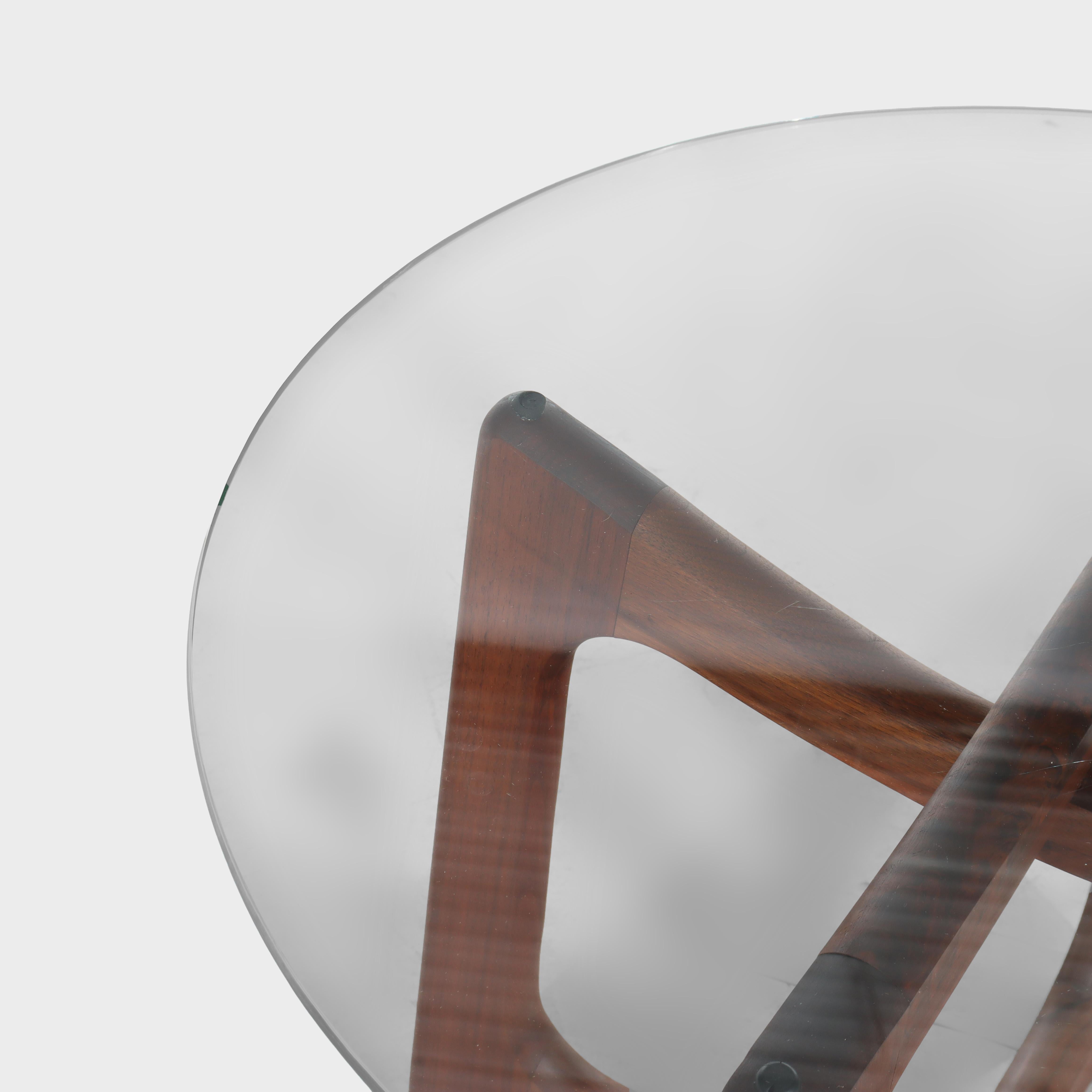 20ième siècle Table d'appoint vintage MCM Adrian Pearsall en teck et verre C1960 en vente