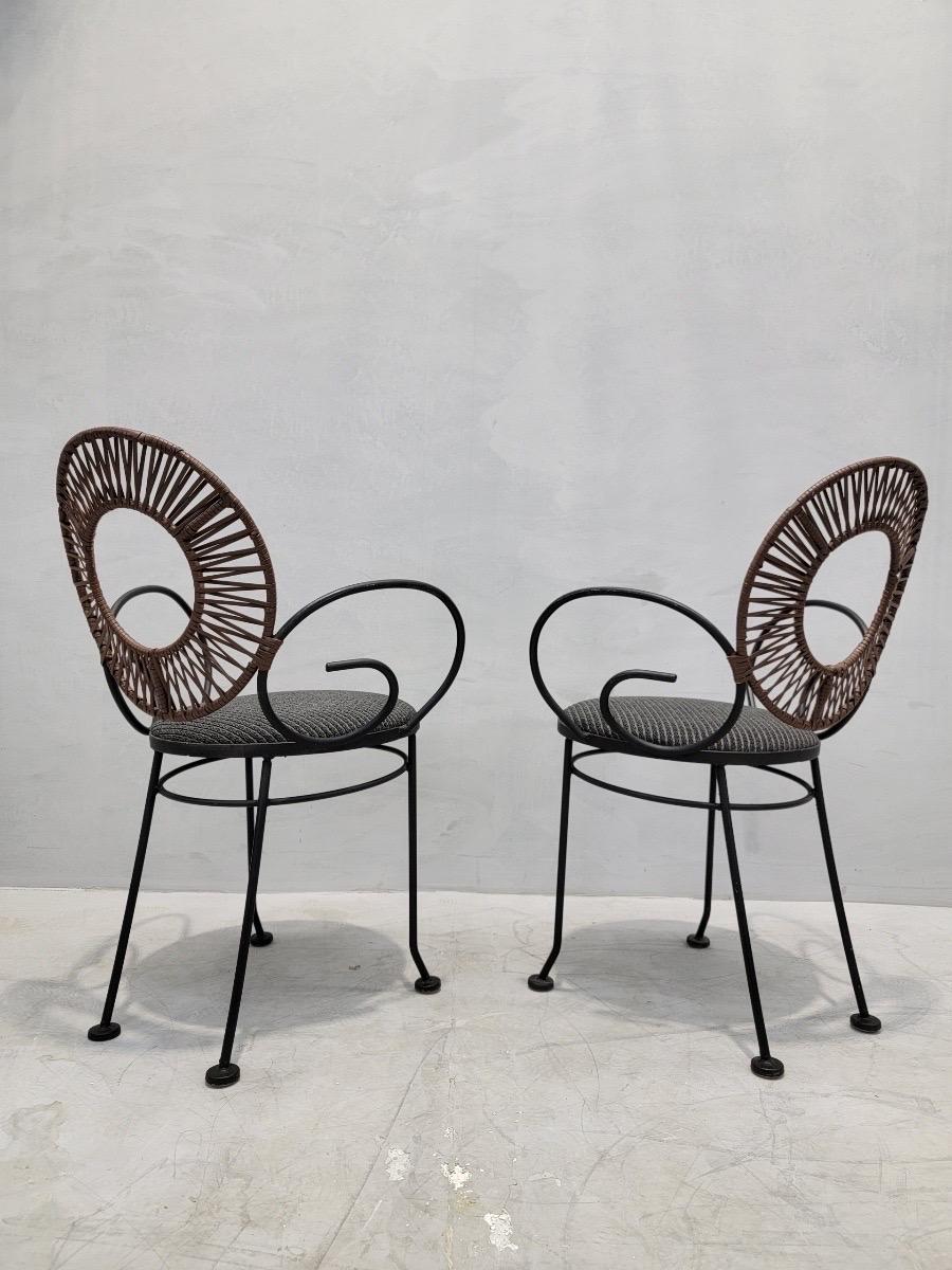 American Vintage MCM Arthur Umanoff for Shaver Howard Style Bistro Table & 2 Chairs