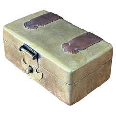 Vintage MCM Brass and Copper Trinket Box by WOCO of Hong Kong