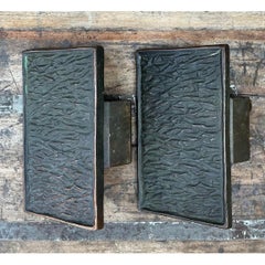 Vintage MCM Bronze Door Handles - Set of 2
