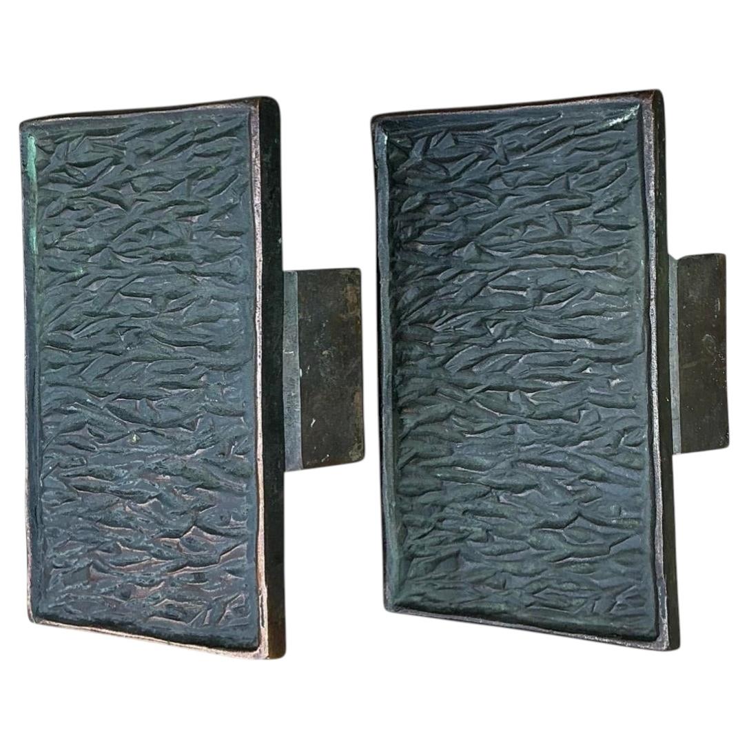 Tiradores de Puerta Vintage MCM Bronce - Juego de 2