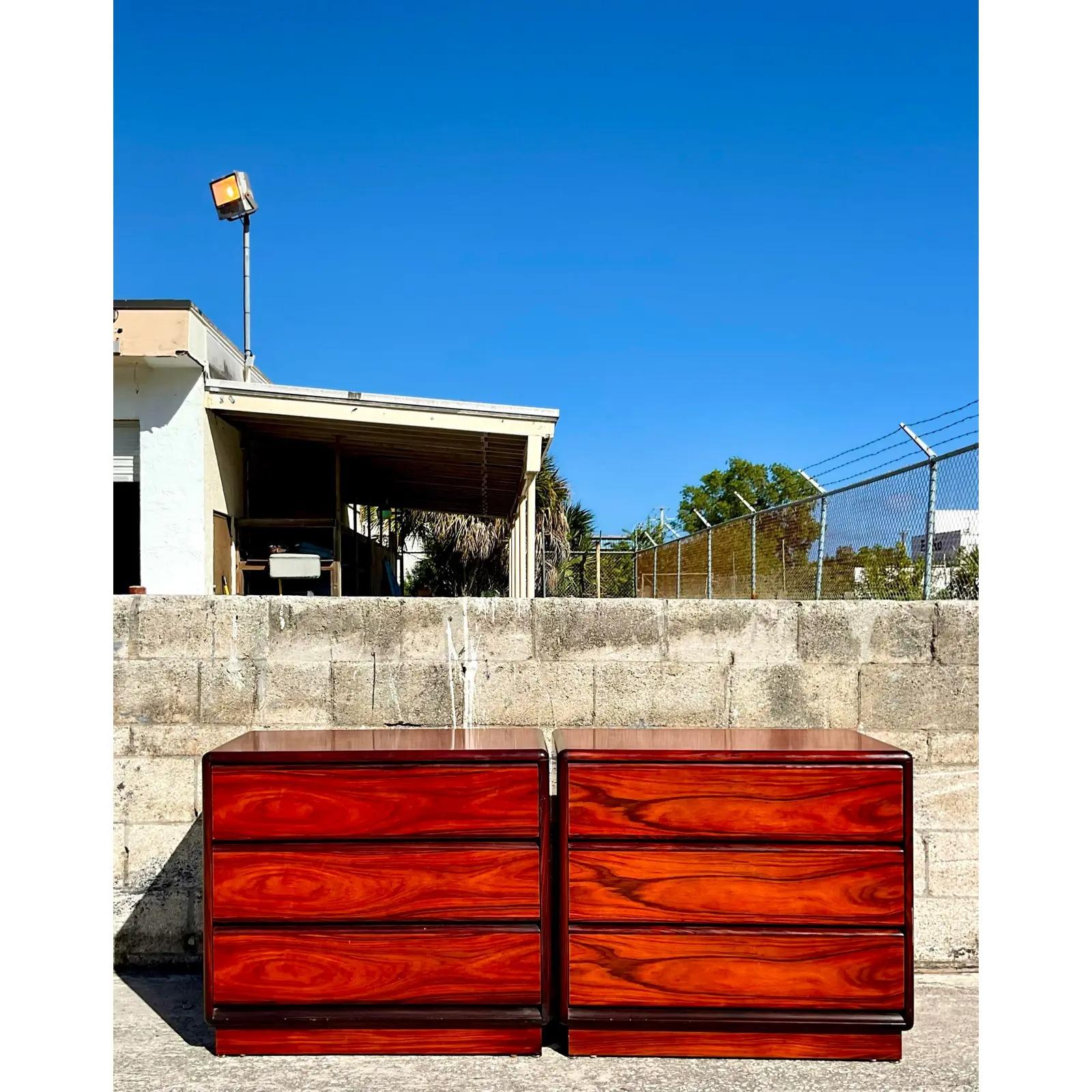 Vintage Mid-Century Modern Brouer Rosewood Chest of Drawers - a Pair For Sale 4
