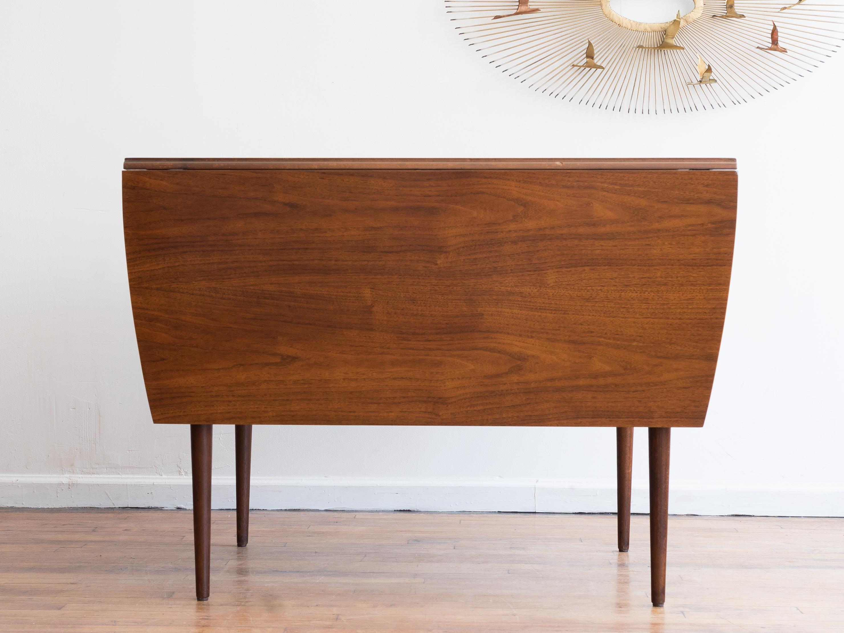 Mid-Century Modern Vintage MCM Broyhill Sculptra Drop Leaf Dining Table