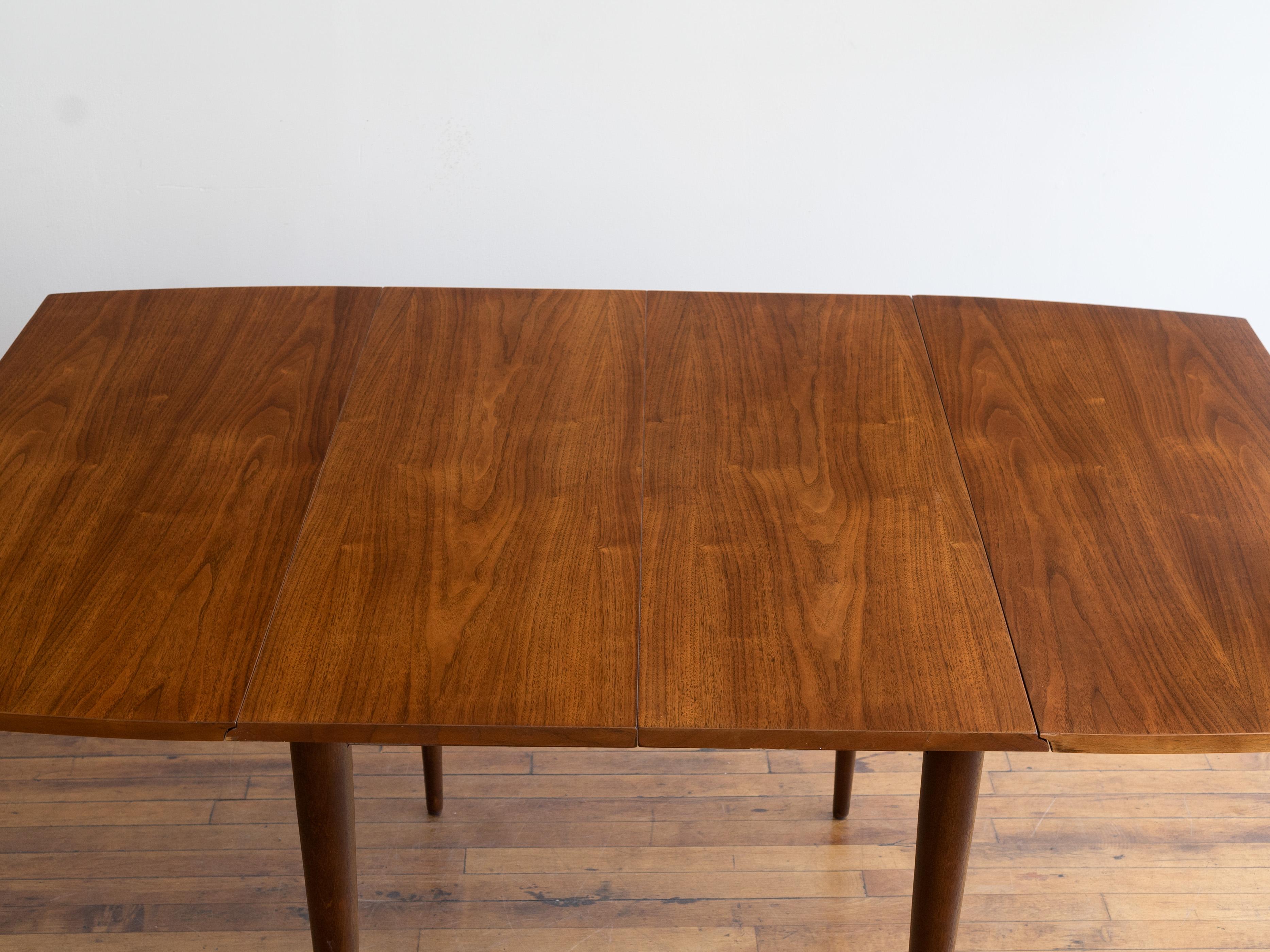 Walnut Vintage MCM Broyhill Sculptra Drop Leaf Dining Table