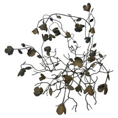 Vintage MCM Brutalist Jere Style "Entangled Bush" Mixed Metal Tabletop Sculpture