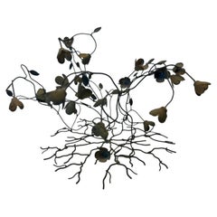 Vintage MCM Brutalist Jere Style "Entangled Bush" Mixed Metal Tabletop Sculpture