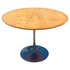 Vintage MCM Burl Wood Dining Table After Saarinen