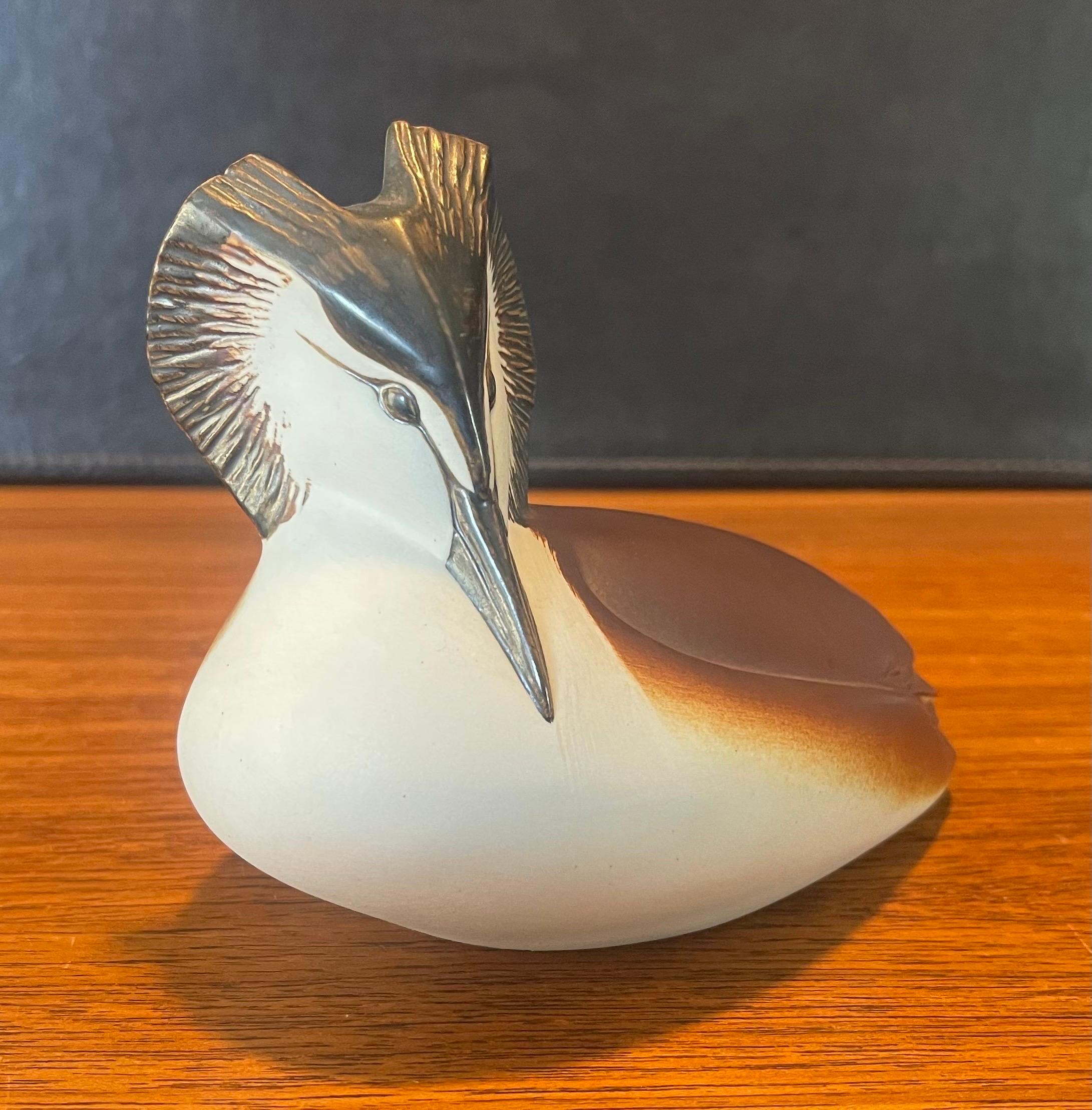 Suédois Sculpture d'oiseau vintage en céramique MCM Ceramiche de Paul Hoff en vente