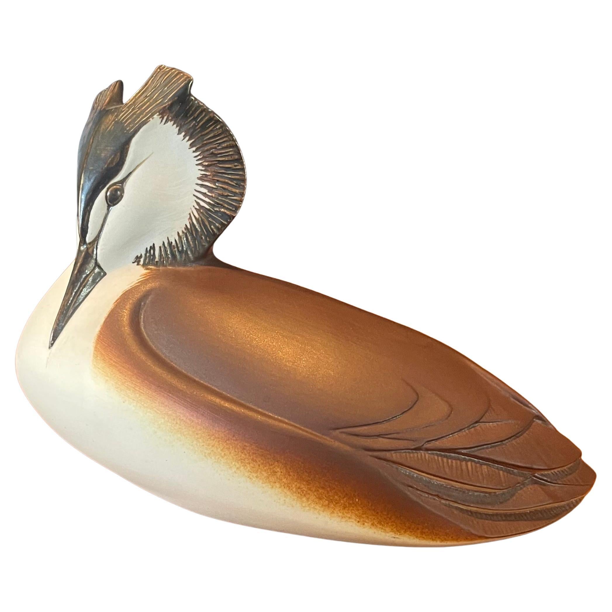 Sculpture d'oiseau vintage en céramique MCM Ceramiche de Paul Hoff en vente