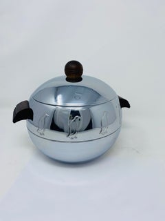Vintage MCM Chrome "Penguin" Ice Bucket by West Bend Manufacturing