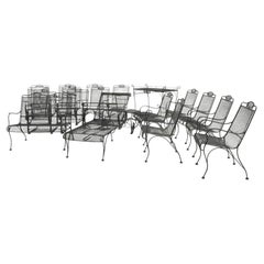 Vintage MCM circa1956 Woodard Briarwood 21 piece iron garden set