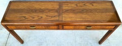 Vintage MCM Console Sofa Table by BERNHARDT