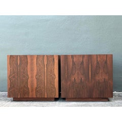Tables d'appoint cubiques Vintage MCM - Lot de 2
