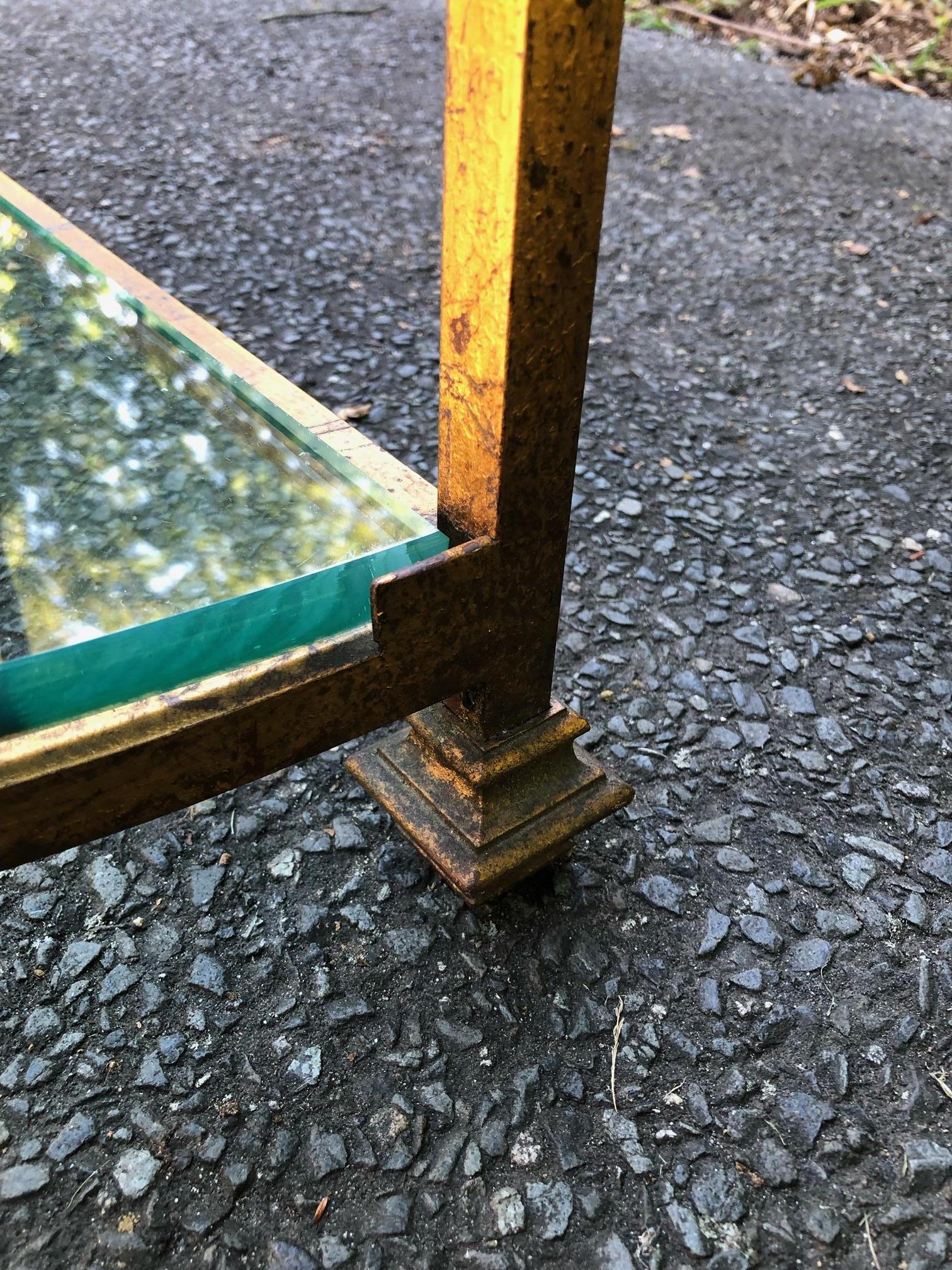 Vintage MCM maßgefertigtes Vintage-Etagere-Etagenregal aus vergoldetem Stahl und Metall, Etagere, 79