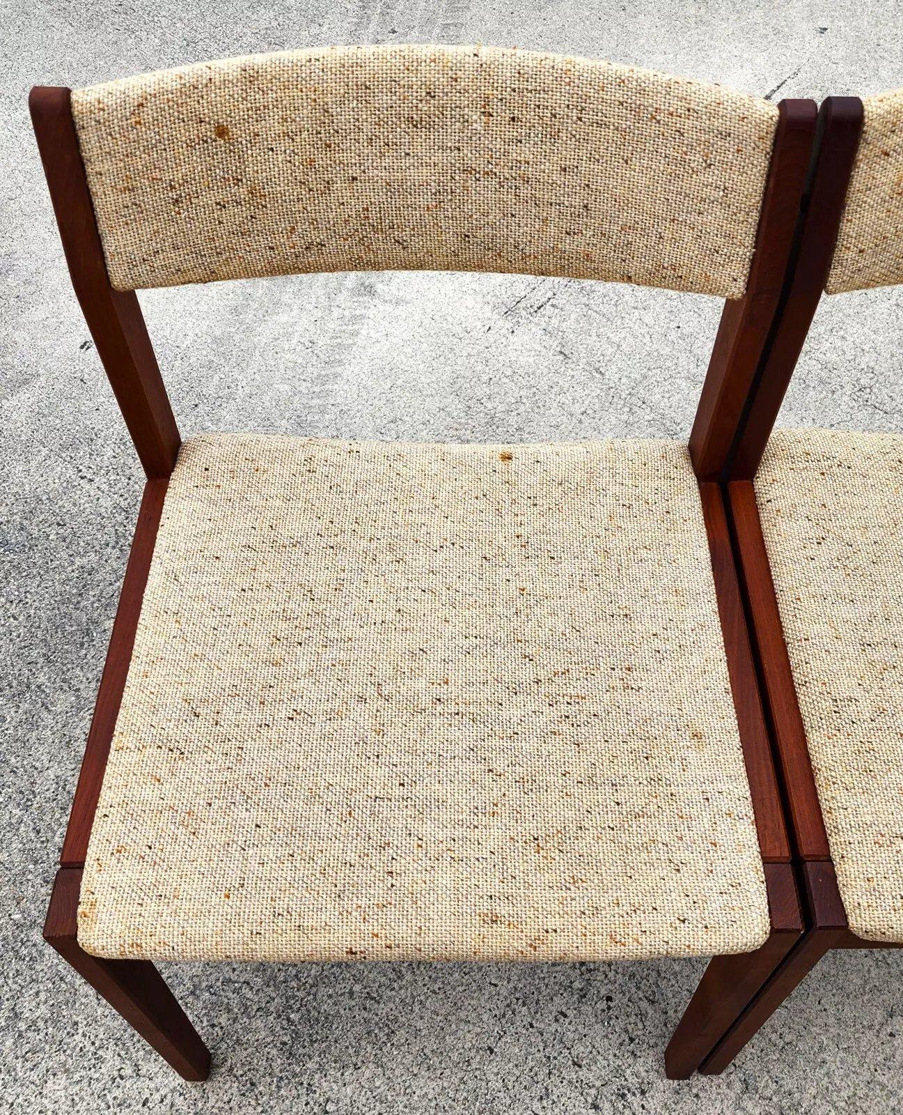 Late 20th Century Vintage MCM Dining Chairs by Tarm Stole Mobelfabrik Set of 4 For Sale