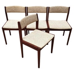 Chaises de salle à manger vintage MCM de Tarm Stole Mobelfabrik lot de 4