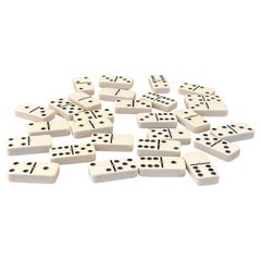 Vintage MCM Domino Set in Wooden Box