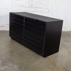 Vintage MCM Dresser by Sligh Furniture Cross Country Line Black Painted Frame