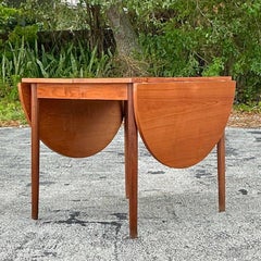 Vintage MCM Drop Leaf Extendable Dining Table