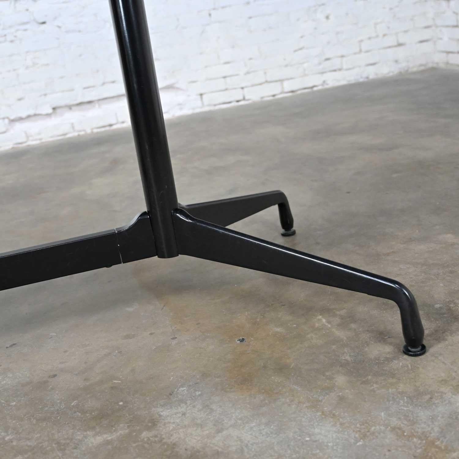 MCM Eames for Herman Miller Segmented Black Base Table Rectangular Top 3