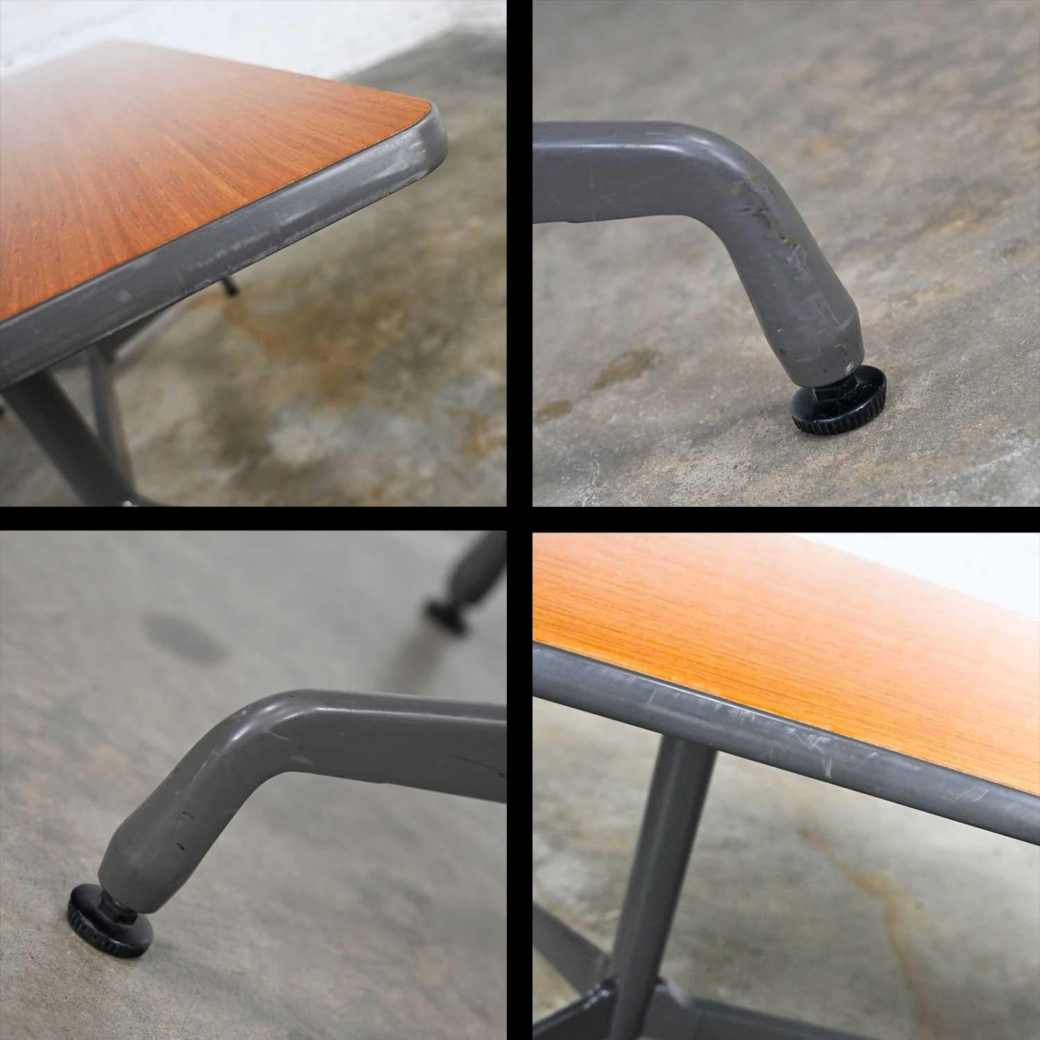 MCM Eames for Herman Miller Segmented Taupe Base Table Rectangular Top (Table à plateau rectangulaire) en vente 6