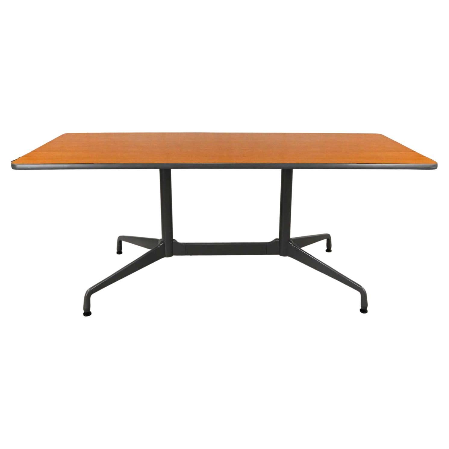 MCM Eames for Herman Miller Segmented Taupe Base Table Rectangular Top