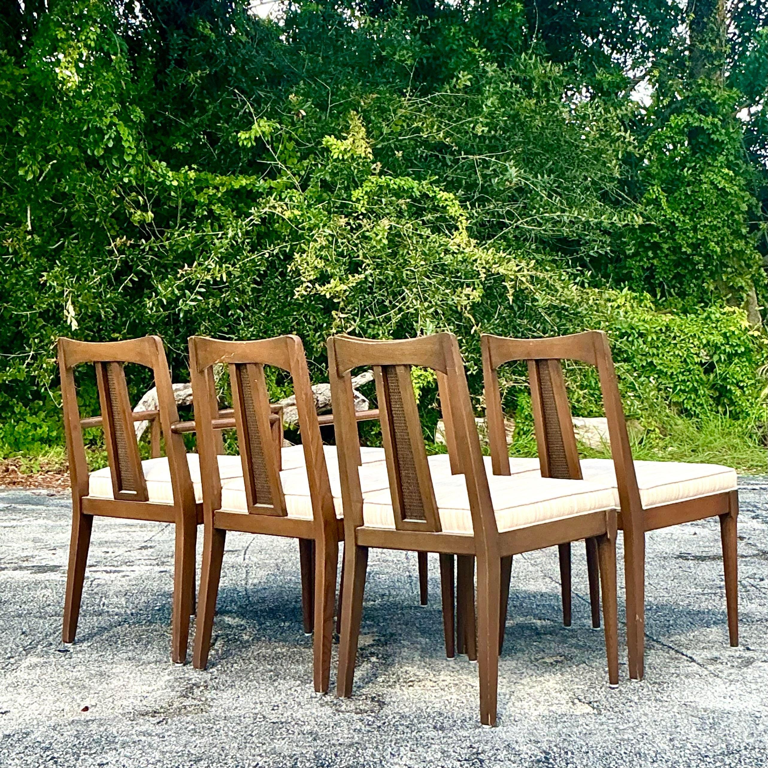 Tissu d'ameublement Ensemble de table à manger extensible vintage MCM - Ensemble de 7 en vente