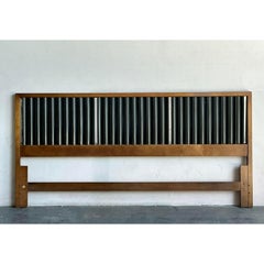 Vintage MCM Founders Fluted Ebony King Headboard