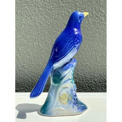 Vintage MCM Glazed Ceramic Bird
