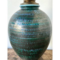 Vintage MCM Glazed Ceramic Lamp