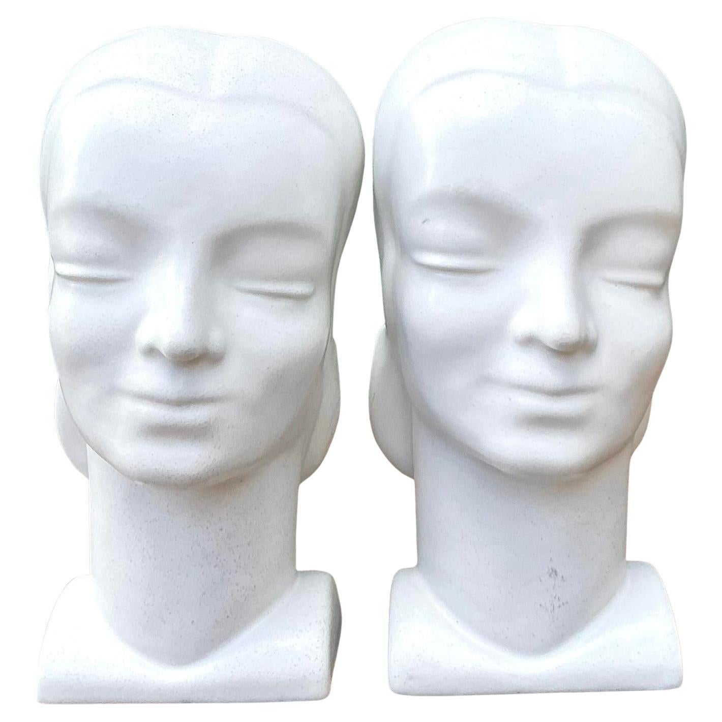 Vintage MCM Glazed Ceramic Wall Pockets - Set of 2