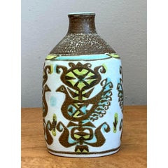 Vintage MCM Hand Painted Vase