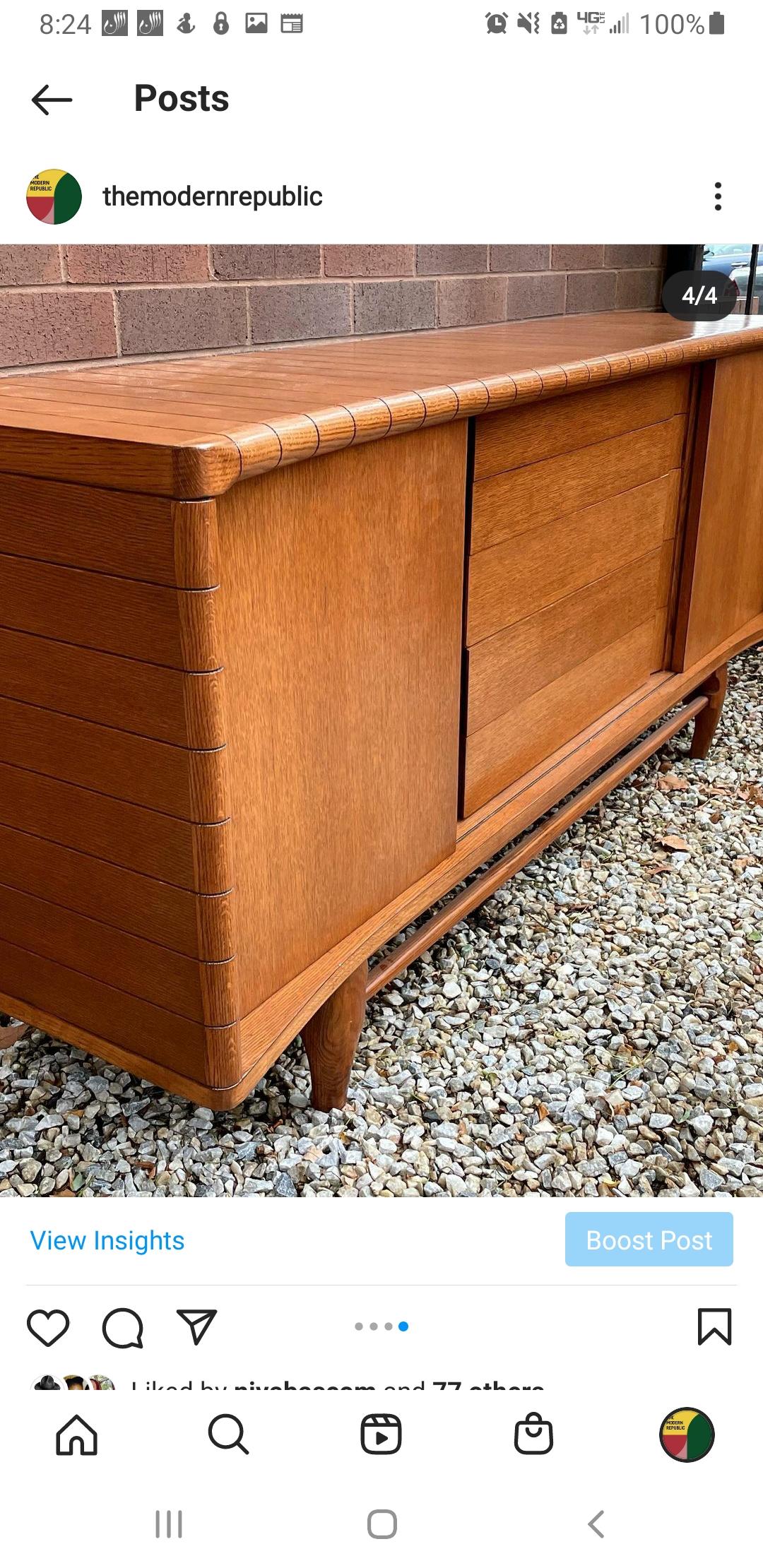 mcm credenza vintage