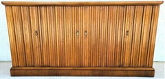 Vintage MCM Henredon Walnut & Marble Credenza Sideboard Buffet
