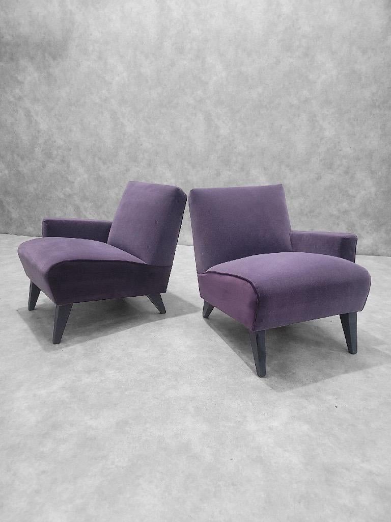 MCM Jens Risom Split Lounge Chairs Neu gepolstert (amerikanisch) im Angebot