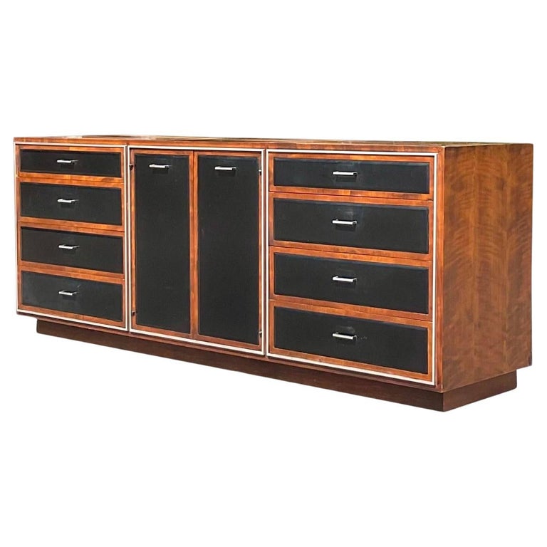 black mcm dresser American of Martinsville Black Lacquered Low Dresser  Atomic Furnishing &  Design
