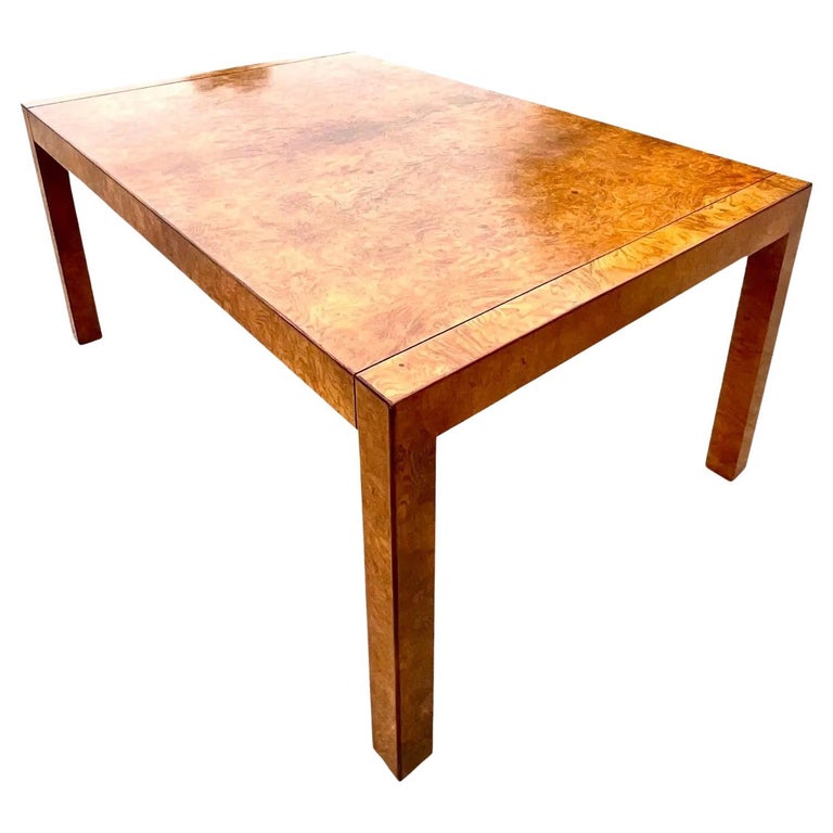 Vintage MCM John Burl Wood Parsons Dining Table For Sale at