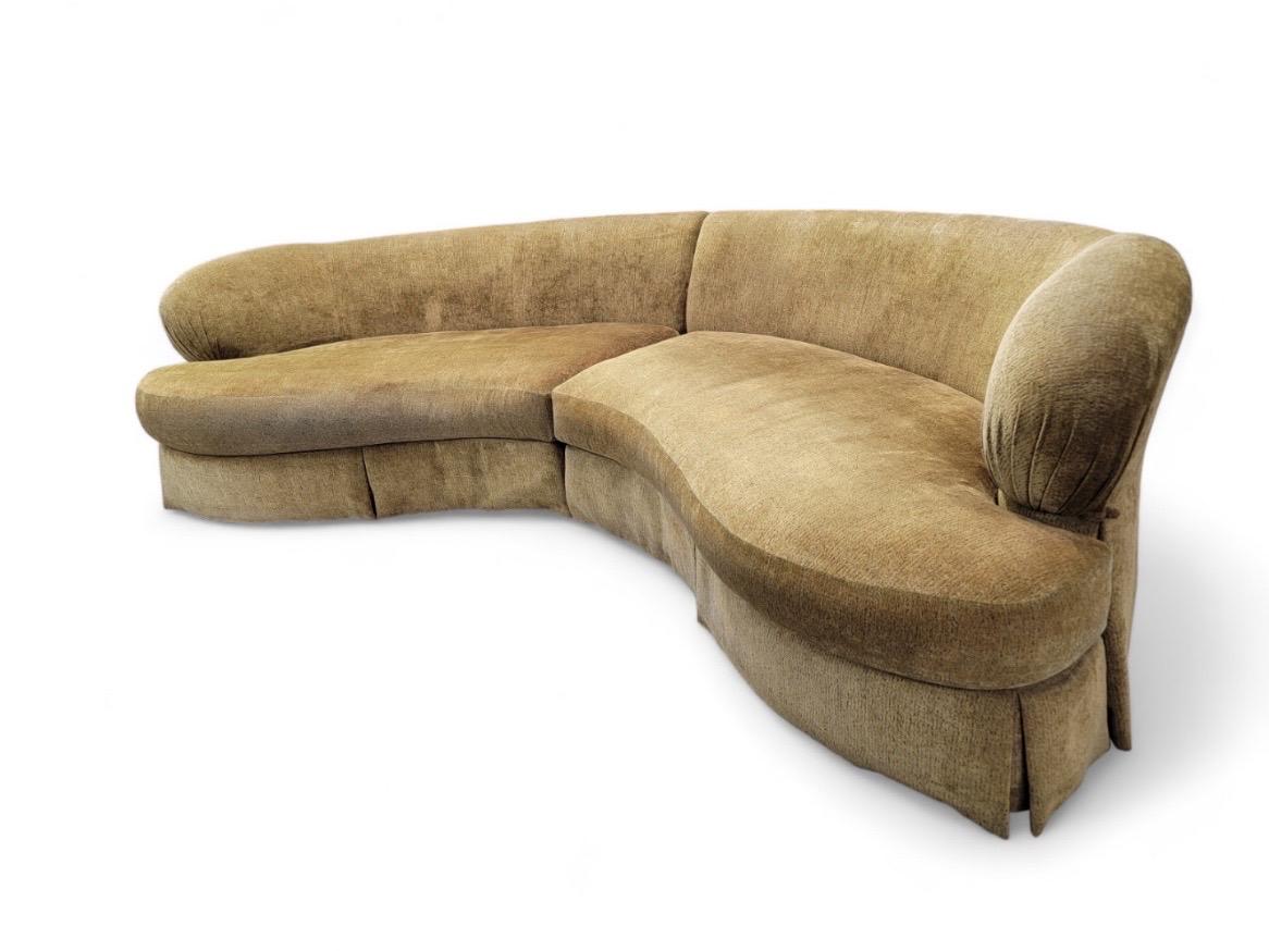 Canapé sectionnel vintage Kagan style MCM de 2 pièces par Thomasville Furniture Co. Bon état - En vente à Chicago, IL