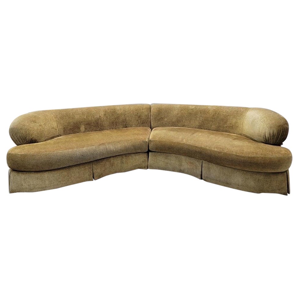 Vintage MCM Kagan Style 2 Piece Sectional Sofa by Thomasville Furniture Co.