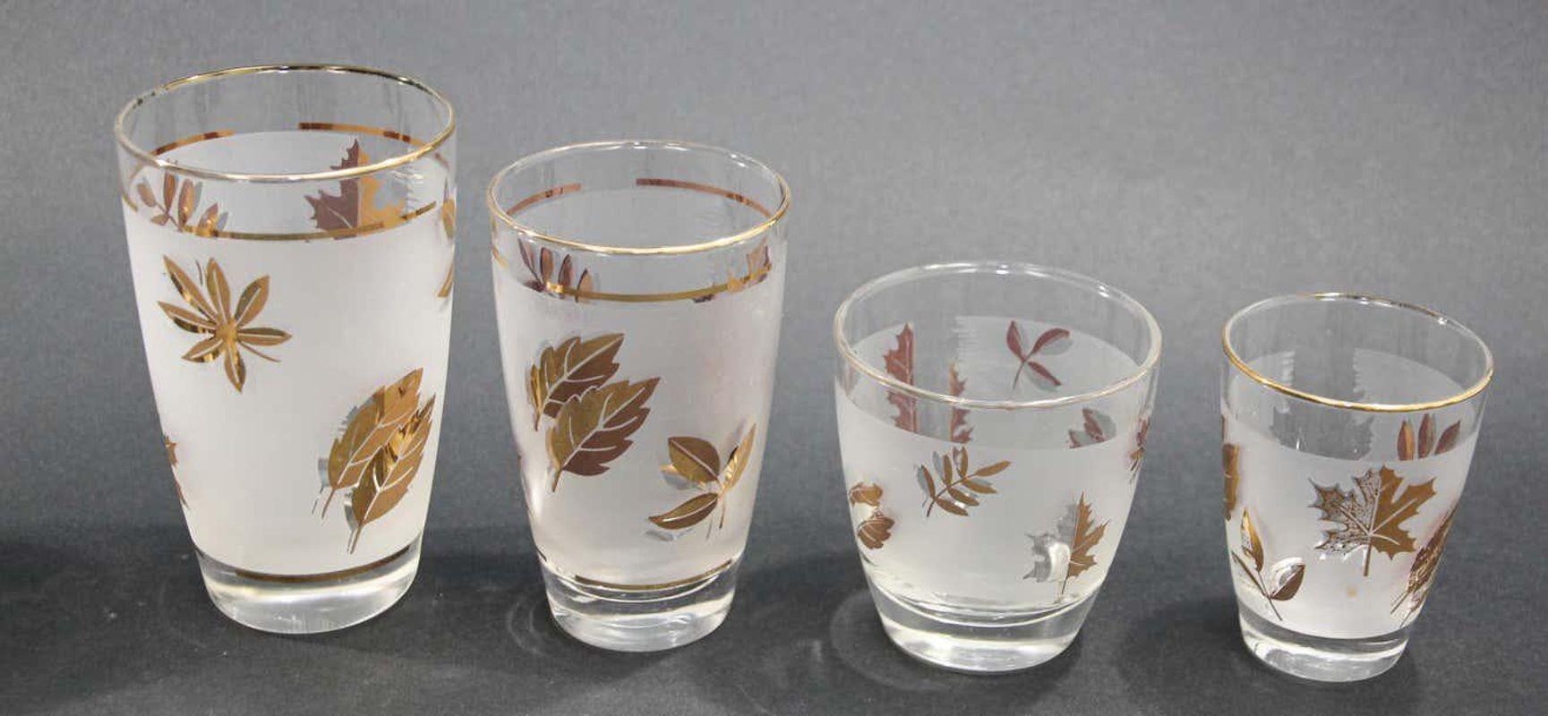 1960 gold leaf glasses