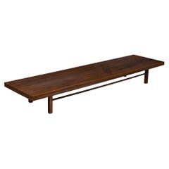 Vintage MCM Low Walnut Coffee Table or Bench by Milo Baughman for Thayer Coggin